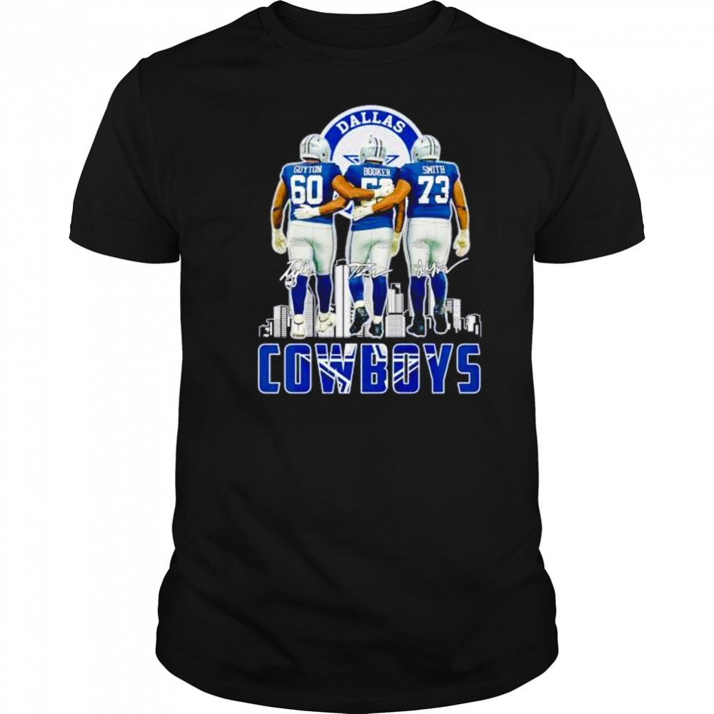 Dallas Cowboys Guyton Booker Smith signatures shirt