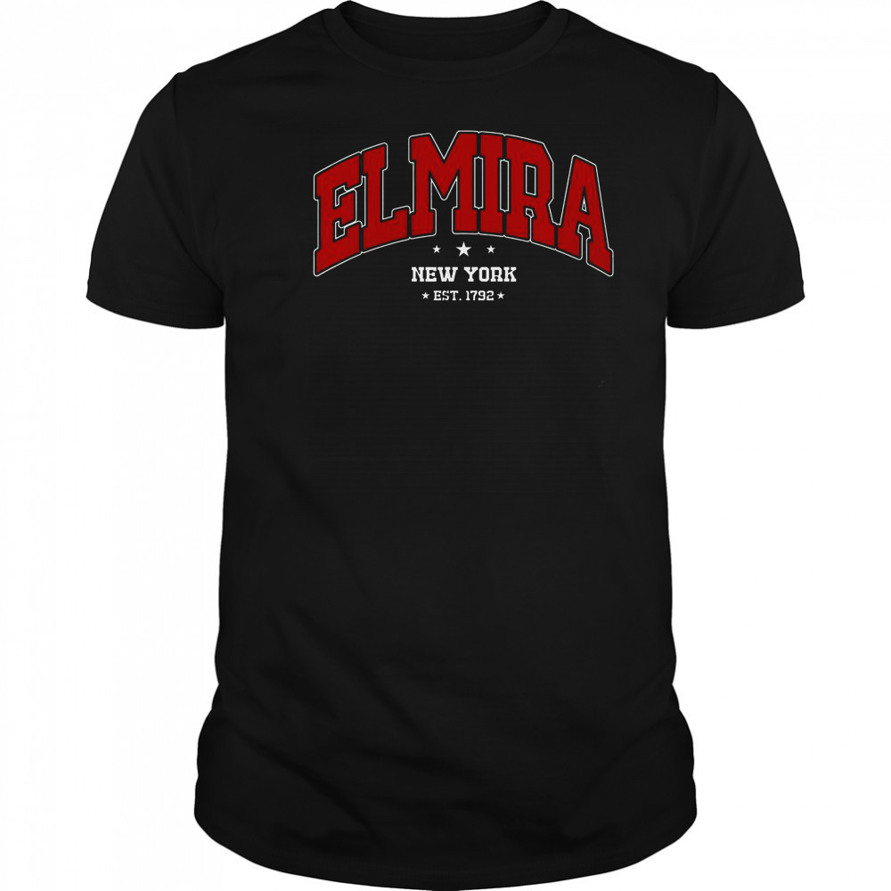 Elmira New York NY Souvenir College T-Shirt