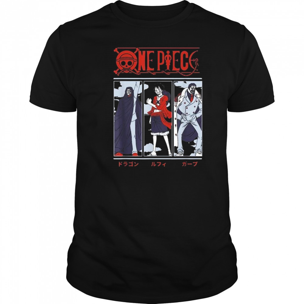 One Piece Anime Meet The Monkeys Dragon Luffy And Garp Shirt