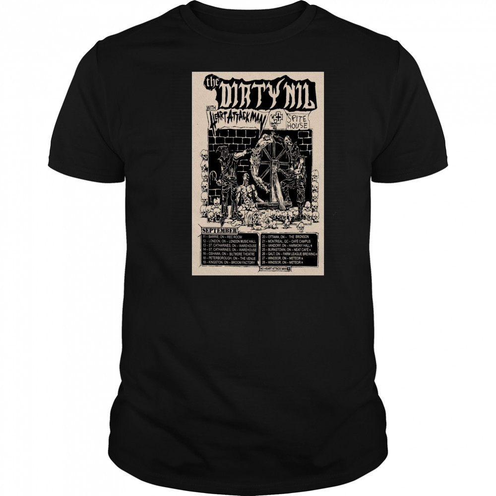 The Dirty Nil September Tour 2025 September 11 Barrie On Rec Room 12 London On London Music Hall t-shirt