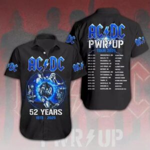 2025 52 YEARS AC DC Pwr Up Tour Hawaiian Shirt