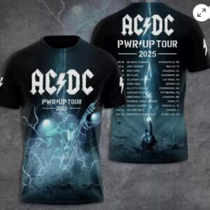 2025 ACDC Pwr Up World Tour Two Sided Shirt