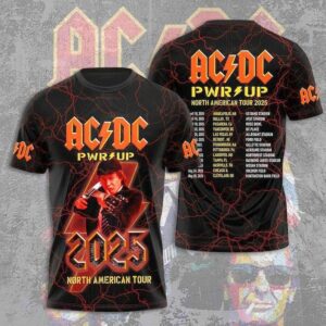 2025 ACDC Pwr Up World Tour Two Sided Shirts