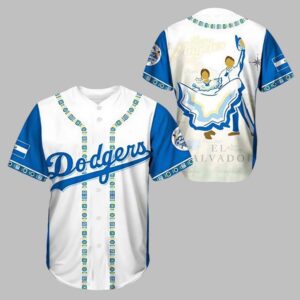 2025 Giveaway Dodgers Salvadoran Heritage Night Jersey