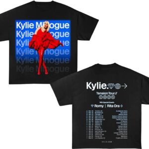 2025 Kylie Minogue Tension World Tour Double Sided T-shirt