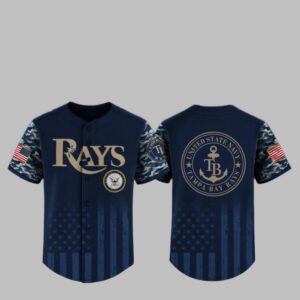 2025 TB Rays US Navy Appreciation Night Jersey