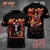 3D AcDc Band T-Shirt AcDc Rock Band Short Sleeve Unisex 3D