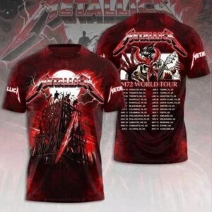 3D Metallica M72 World Tour Date 2025 Shirts