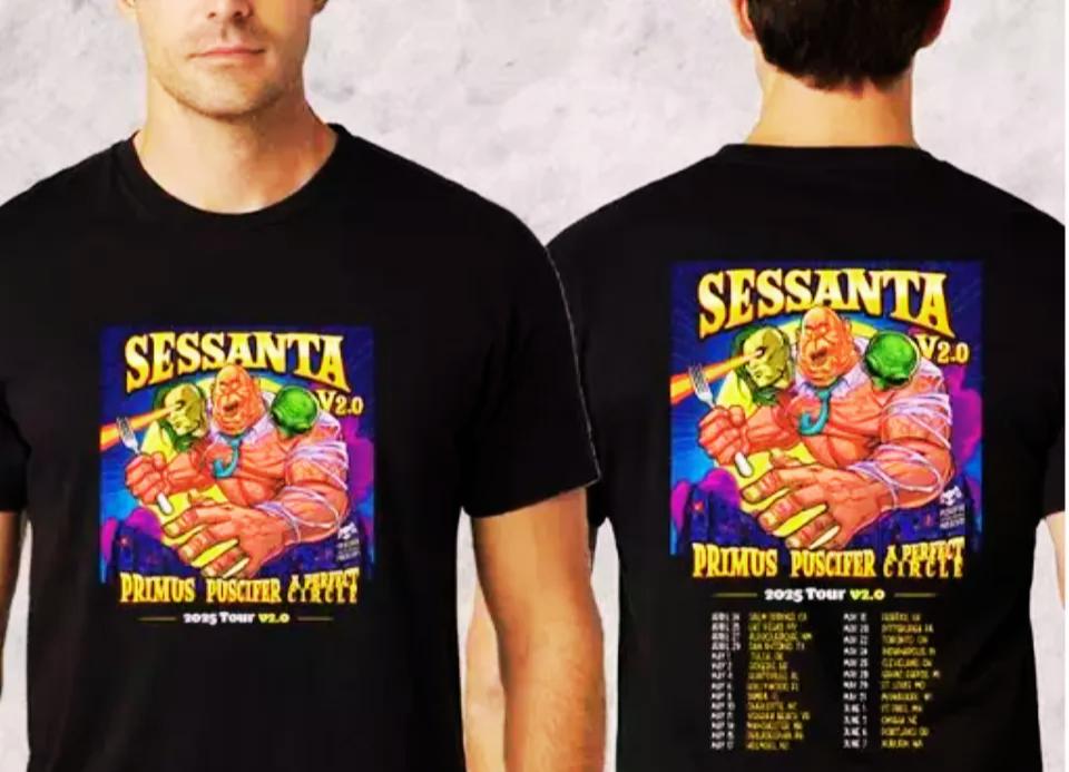 A PERFECT CIRCLE And PRIMUS And PUSCIFER Sessanta V2.0 Tour 2025 Fan Gifts Shirt