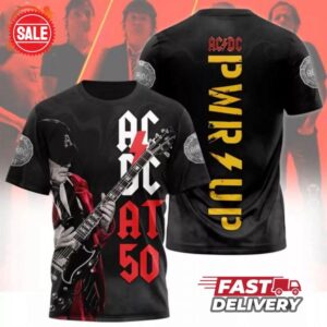 AC DC PWR Up Tour 2025 T-Shirt Rock Band 3D Concert Tee