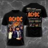 ACDC 2025 North America PWRUP Tour 52 Years Tour 3D T-Shirt