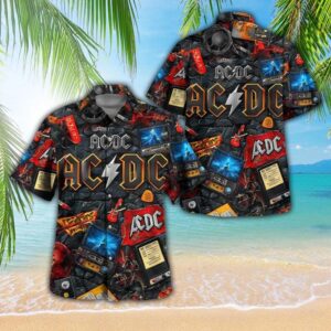 ACDC 2025 Pwr Up Tour Retro Hawaiian Shirt