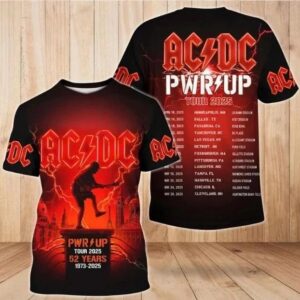 ACDC 52 years tour 3D T-shirt
