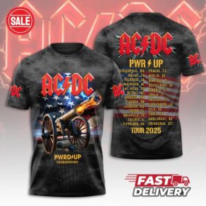 ACDC American flag cannon shirt