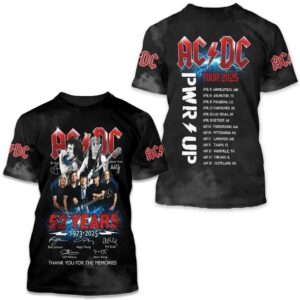 ACDC Band 3D T Shirt Tour 2025