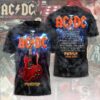 ACDC Band Pwr Up Tour North America 2025 3D Shirt
