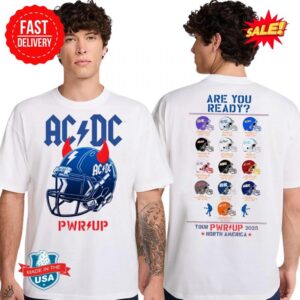 ACDC Helmets PWR Up North America Tour 2025 For Fan T-shirt