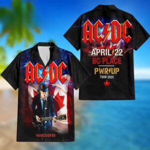 ACDC PWR UP Tour 2025 Vancouver Apr 22 Hawaiian Shirt