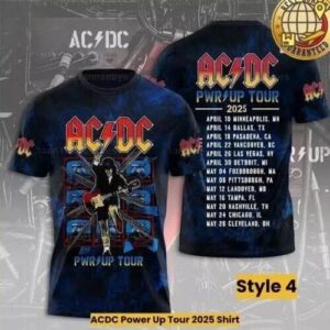 ACDC Power Up Tour 2025 3D Style4 Unisex T Shirt