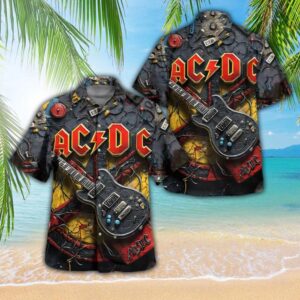ACDC Pwr Up Tour 2025 Retro Hawaiian Shirts