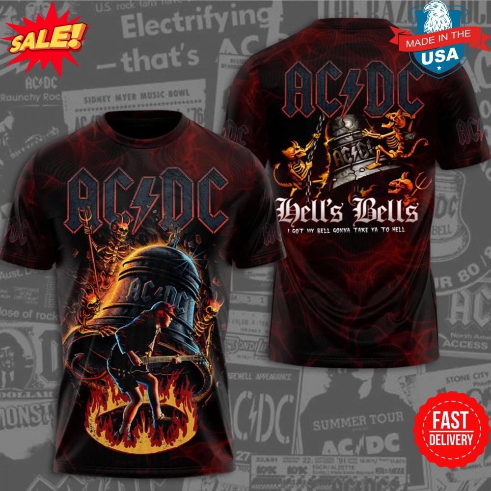 ACDC Rock Band - Bells Bells 3D Shirt