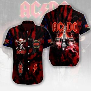 ACDC Short Sleeve Dress hawaiian shirt