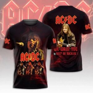 ACDC TOUR 2025 – Legends Never D!e – We Want You 3D T-Shirt
