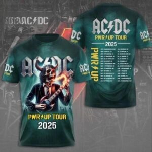 ACDC flaming demon 3D T-shirt