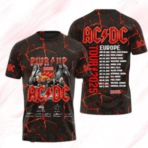 ACDC live in Europe 2025 3D T-shirt