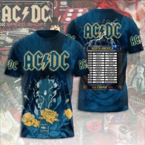 ACDC yellow rose t-shirt