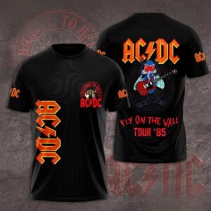 Ac Dc Highway To Hell Tour 85 Black Short Sleeve Unisex 3d Tshirt