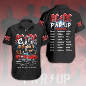 Acdc 52 Years (1973-2025) Hawaiian Shirt