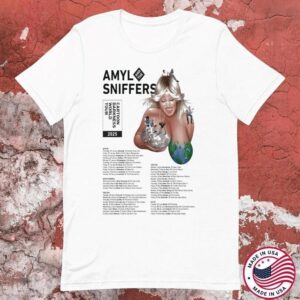 Amyl And The Sniffers Cartoon Darkness World Tour 2025 T-shirt