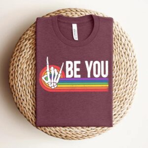 Be You Skeleton Rainbow Shirt