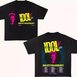 Billy Idol Tour 2025 Joan Jett And The Blackhearts 2-sided T-Shirt