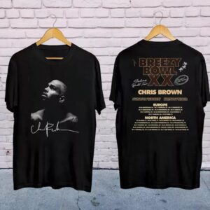 Chris Brown Signatures Shirt, 2025 Chris Brown Breezy Bowl XX Tour T-Shirt