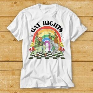 Dancing Frog Star Say Gay Rights Disco Balls Magic Mushroom LGBT Lesbian Gay Pride Proud T Shirt