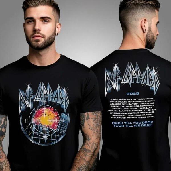 Def Leppard Pyromania Summer Tour 2025 Two Sided Unisex T-Shirt