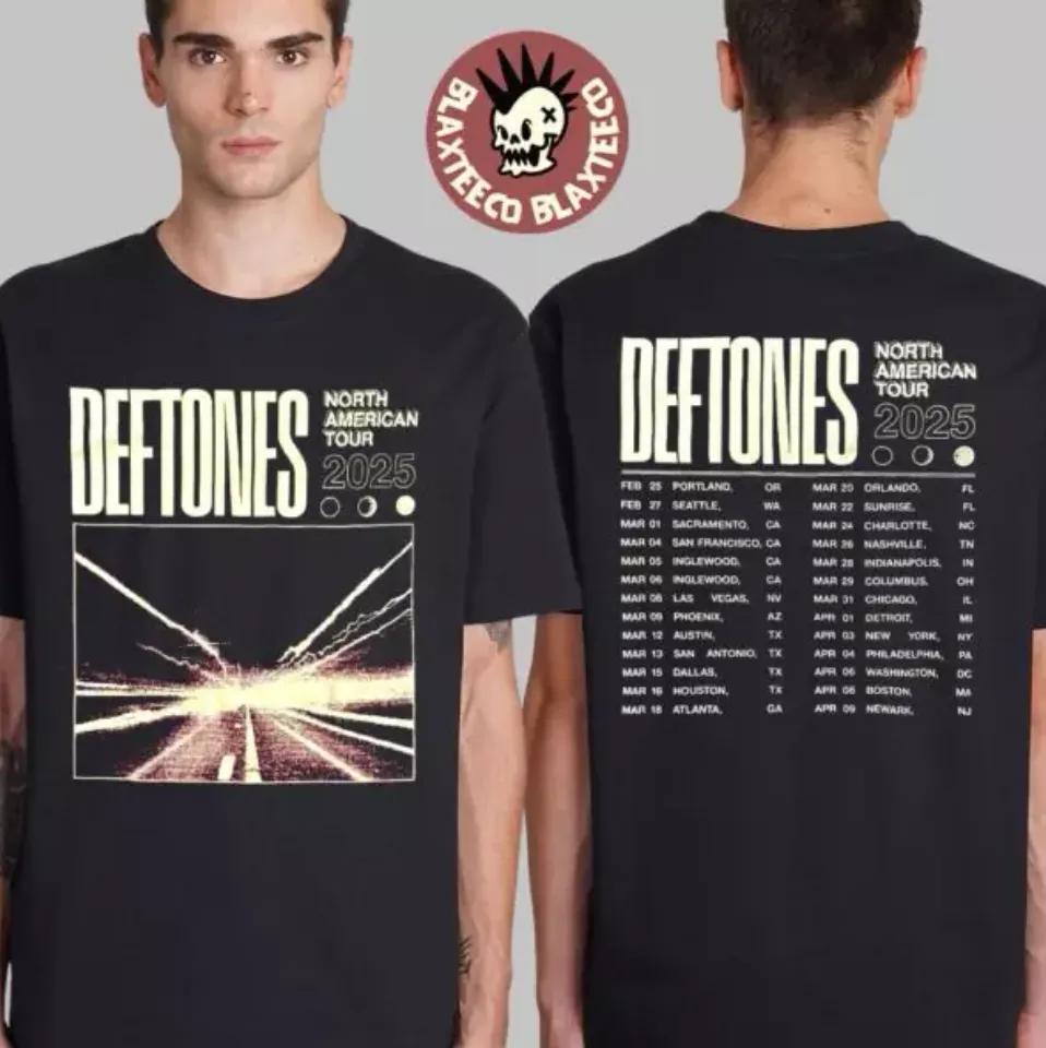 Deftone North American Tour 2025 Merch Two Sided T-Shirt