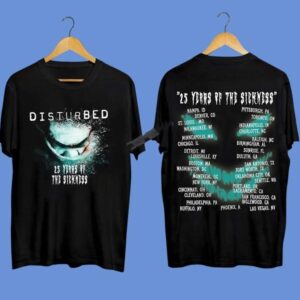 Disturbed Tthe Sickness 25th Anniversary Tour 2025 Shirt