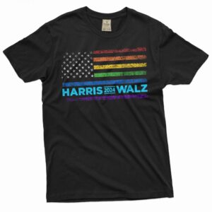 Harris Walz Lgbt Usa Flag T-shirt
