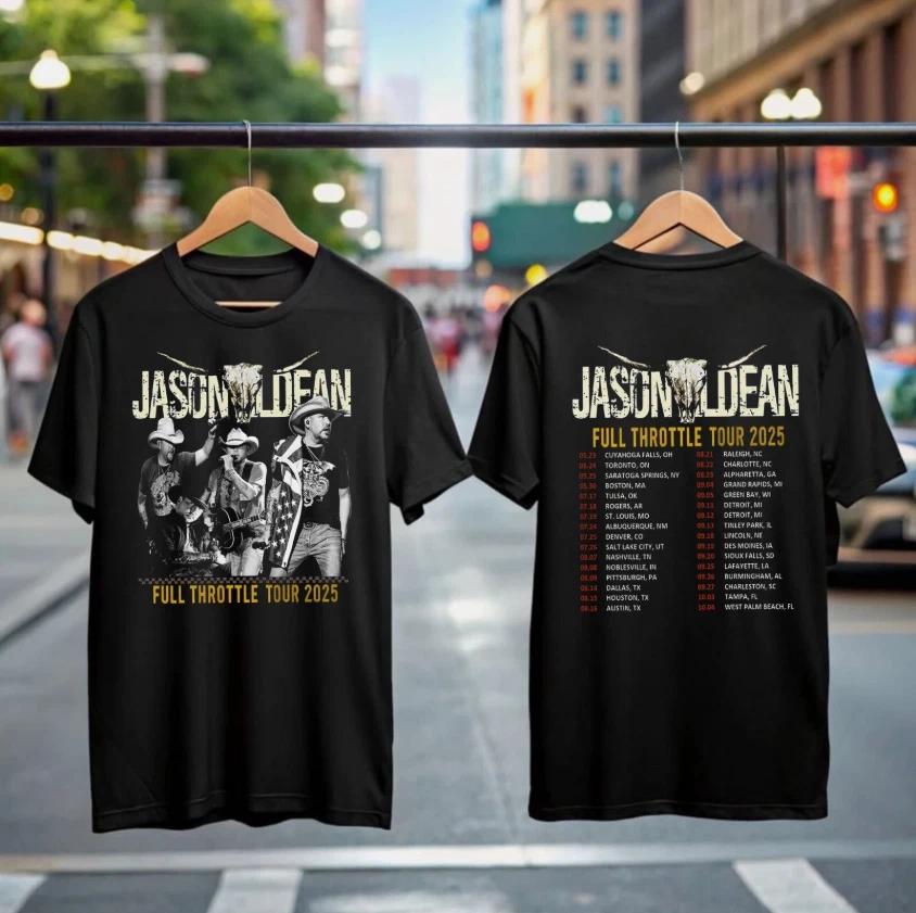 Jason Aldean Full Throttle Tour 2025 T-Shirts