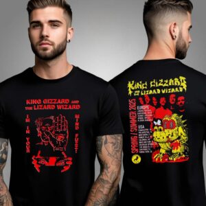 King Gizzard Spring Summer Tour 2025 Tour Dates Schedule Two Sided Unisex T-Shirt