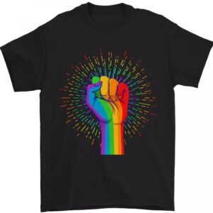 Lgbt Fist Gay Pride Day Awareness Herren Maglietta T-shirt