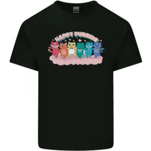 Lgbt Happy Purride Funny Gay Cats Mens Cotton T-shirt