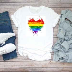 Lgbt Pride Rainbow Heart Lesbians Gays T-Shirts