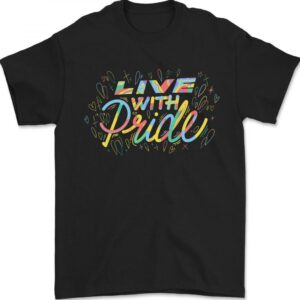 Live With Orgullo Lgbt Conciencia Día Gay Camiseta Hombre T-shirt