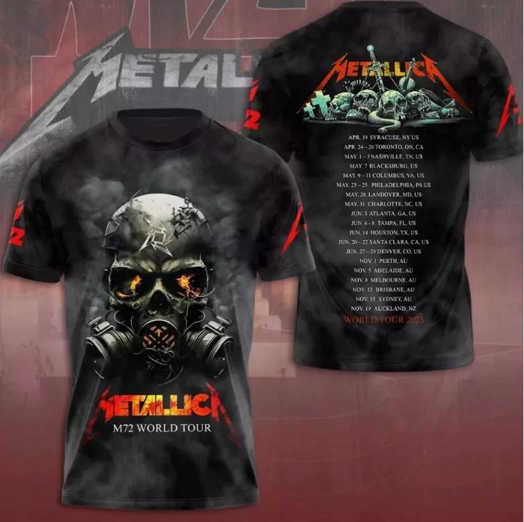 M72 Metallica concert 3d shirt