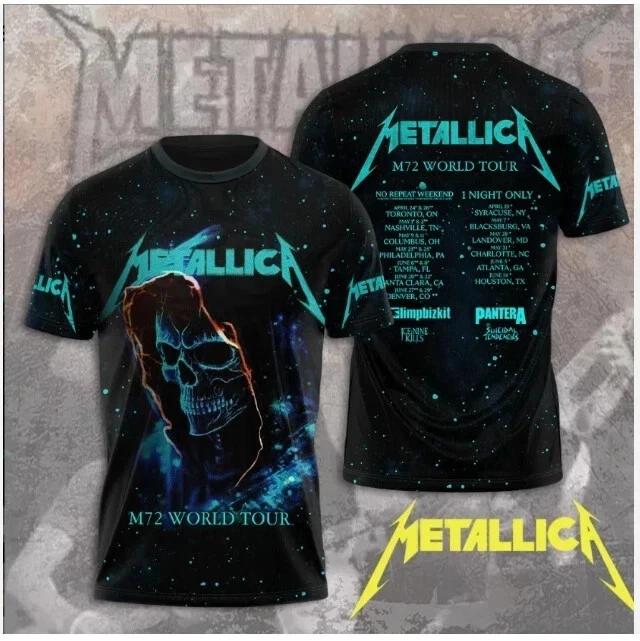 M72 Wirld Tour Metallica Band 3D 2025 hot shirt