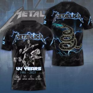 M72 World Tour 2025 Band Metallica 3D TShirts